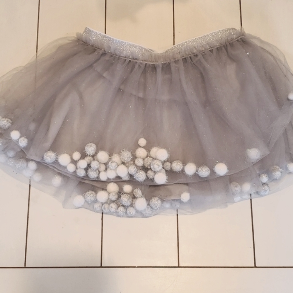 ❄ Cat and Jack Silver Snowball Skirt ❄